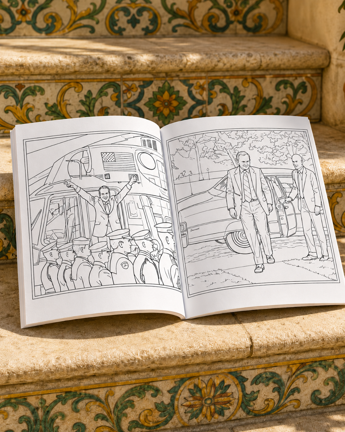 America's Story open book pages